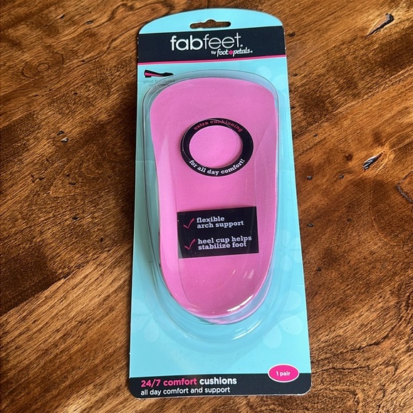 Foot Petals Fab Feet Heel Cup Cushion Arch Support Shoe Inserts Set of 3 - Picture 4 of 5